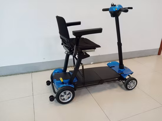 Fauteuil roulant électrique pliant de scooters électriques de mobilité de handicap de 4 roues pour l'ancien